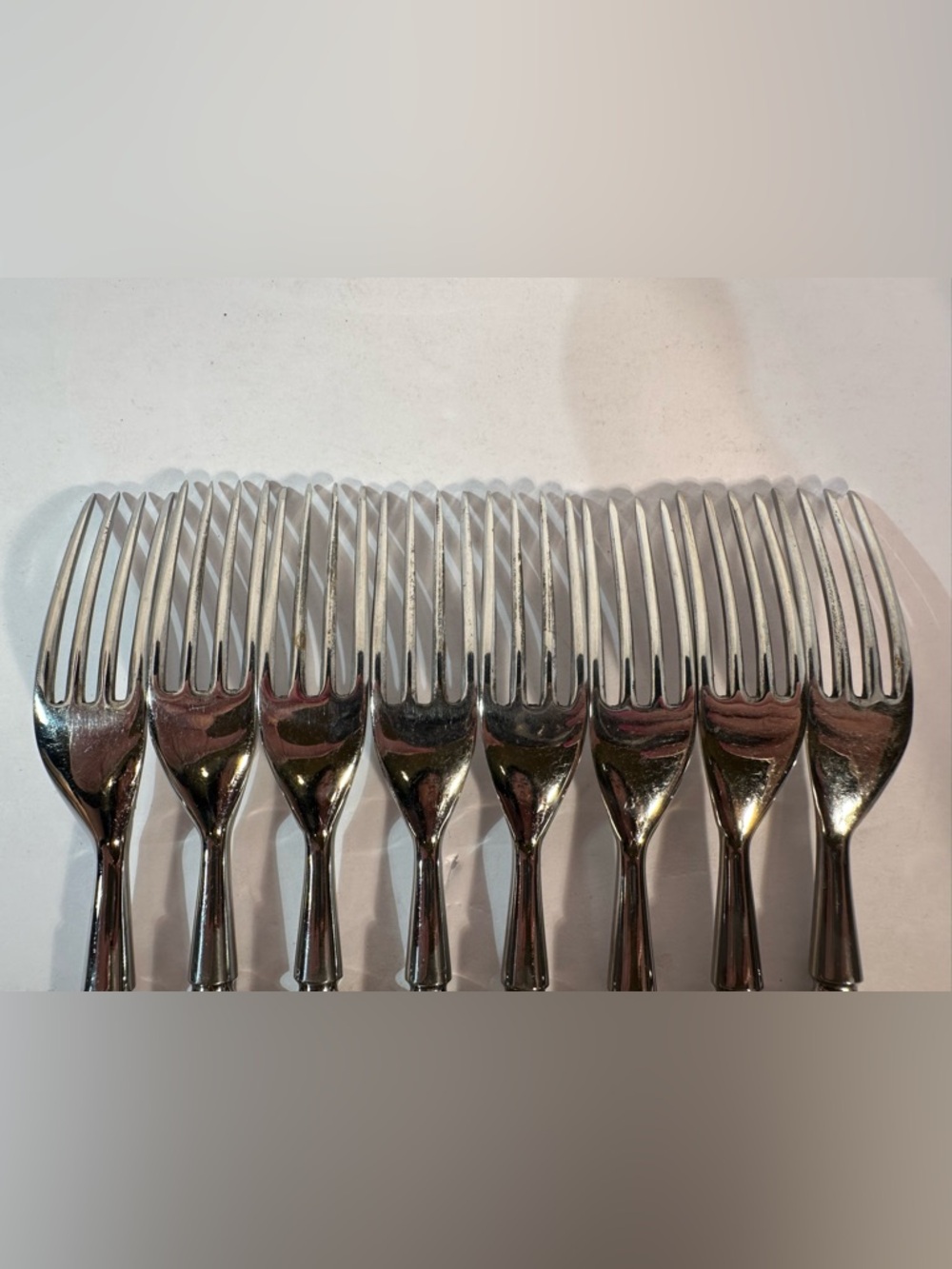 Vtg Robeson Cutlery Germany Stainless Dinner Forks Flatware Faux Wood Handle 8 - Picture 10 of 11